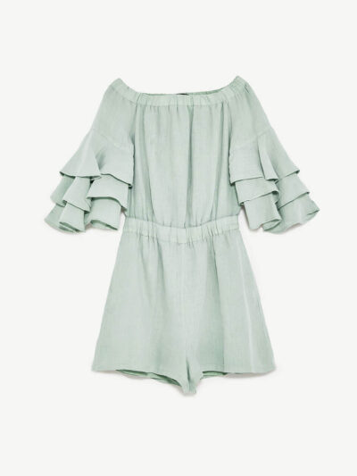 Off-the-shoulder playsuit